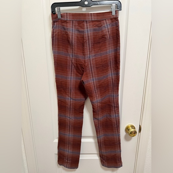 Urban Outfitters Rust Plaid Chinos - Picture 4 of 4